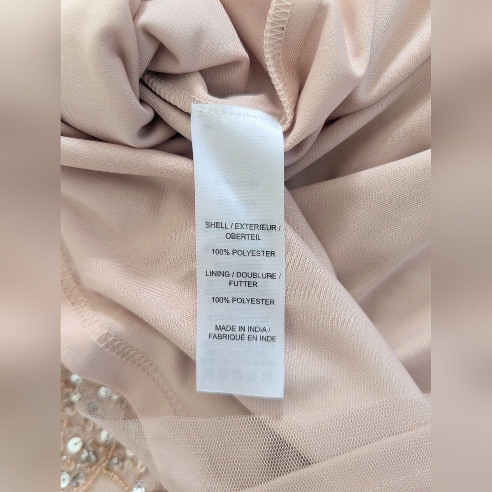 AIDAN MATTOX Light Pink/Blush Blouson Beaded Dress Size 4 - Picture 15 of 16